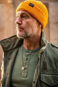 &SONS Knitwear>Sun Yellow Atlantic Watch Cap / Beanie