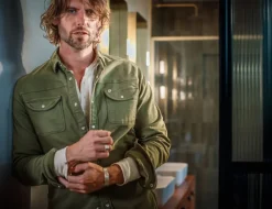 &SONS Tops>Sunday Shirt Army Green