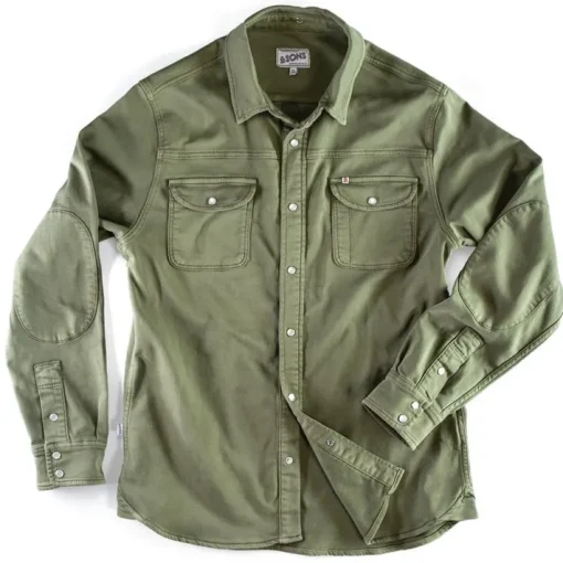 &SONS Tops>Sunday Shirt Army Green
