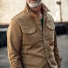 &SONS Tops>Sunday Shirt Dark Tan