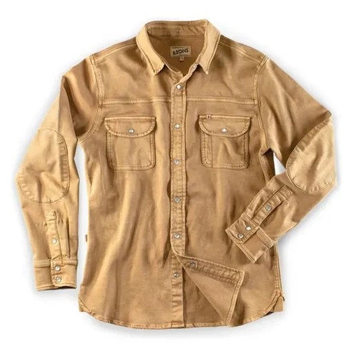 &SONS Tops>Sunday Shirt Dark Tan