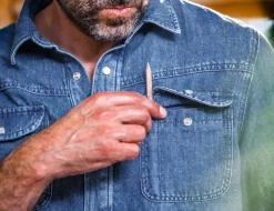 &SONS Tops></noscript>Sunday Shirt Light Denim