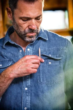 &SONS Tops></noscript>Sunday Shirt Light Denim