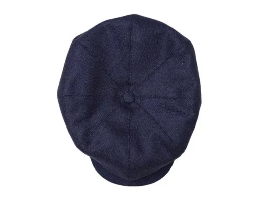 &SONS Knitwear>The London Baker Boy Hat- Blue Indigo
