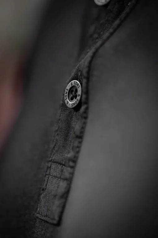 &SONS Tops>The New Elder Henley Shirt Black