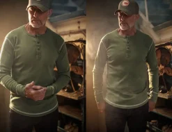 &SONS Tops></noscript>The New Elder Henley Shirt Army Green