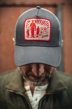 &SONS Headwear>Trucker Badge Cap Grey