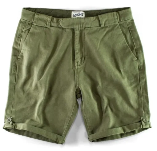 &SONS Bottoms & Shorts>Virgil Chino Shorts Army Green