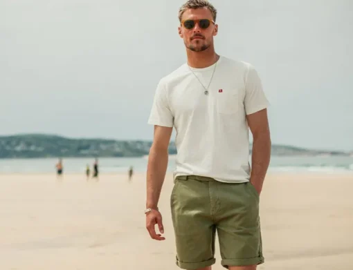 &SONS Bottoms & Shorts>Virgil Chino Shorts Army Green