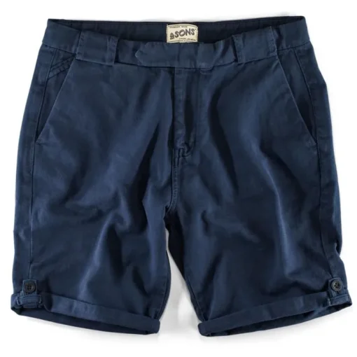 &SONS Bottoms & Shorts>Virgil Chino Shorts Navy