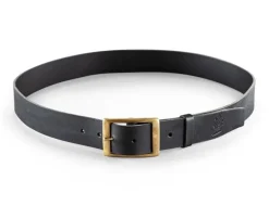 &SONS Leather Goods-Black Leather Belt