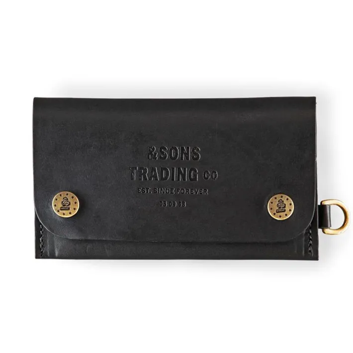 &SONS Leather Goods-Black Leather Wallet