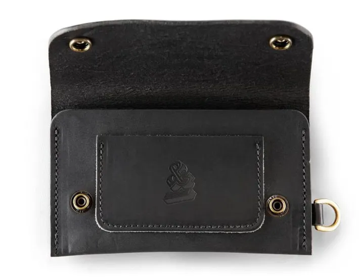 &SONS Leather Goods-Black Leather Wallet