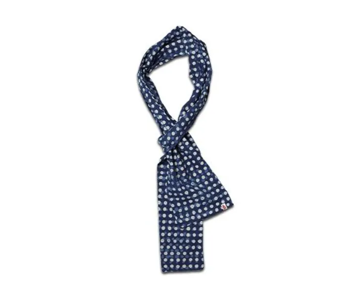 &SONS Scarves-Blue Dot Organic Japanese Scarf