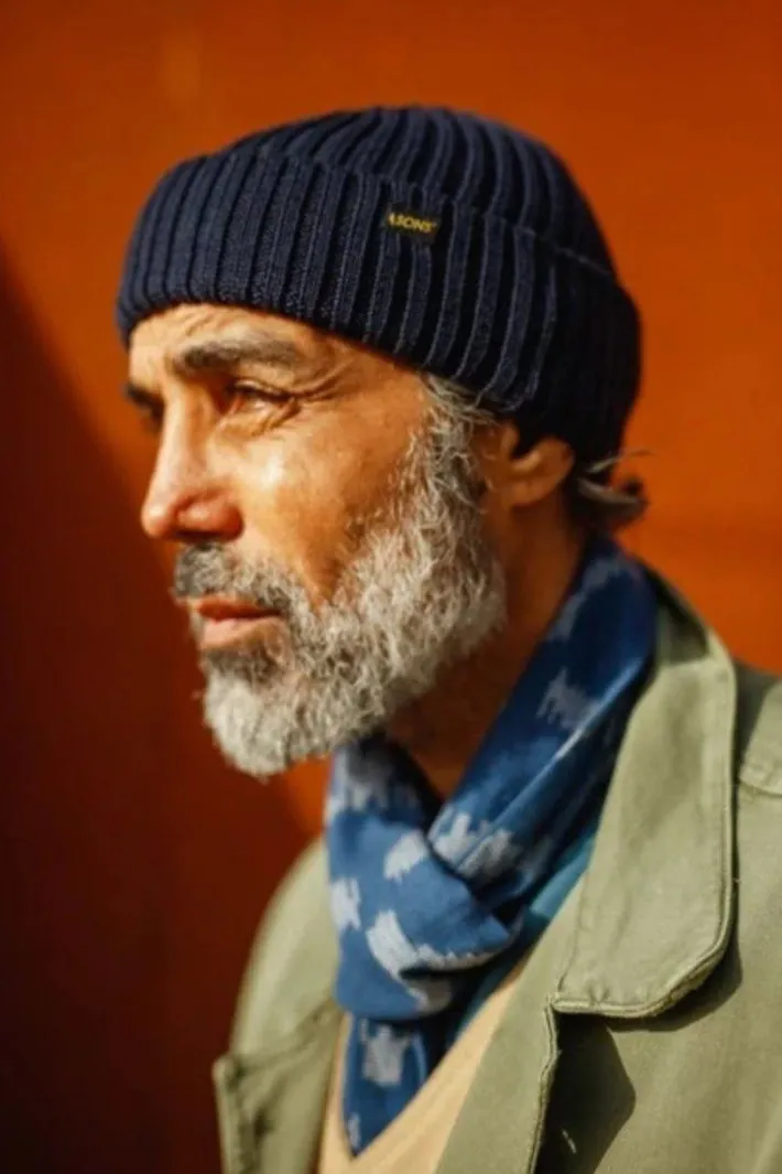 &SONS Scarves-Blue Ikat Scarf