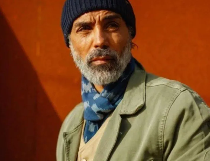 &SONS Scarves-Blue Ikat Scarf