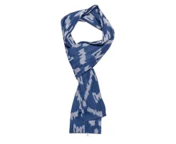 &SONS Scarves-Blue Ikat Scarf