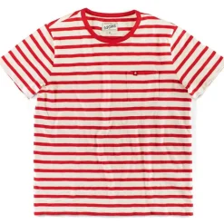 &SONS Tops-Breton Striped T Shirt Red