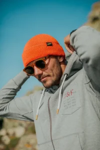 &SONS Knitwear-Bright Orange Atlantic Watch Cap / Beanie
