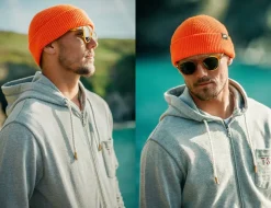 &SONS Knitwear-Bright Orange Atlantic Watch Cap / Beanie