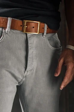 &SONS Leather Goods-Brown Leather Belt