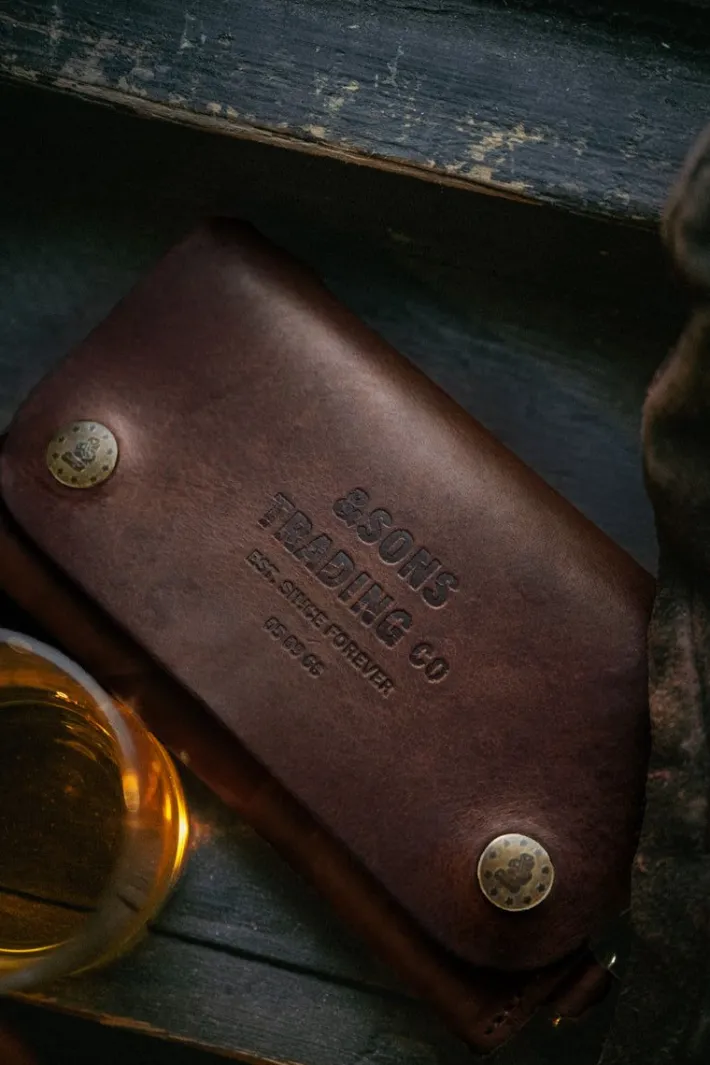 &SONS Leather Goods-Brown Leather Wallet