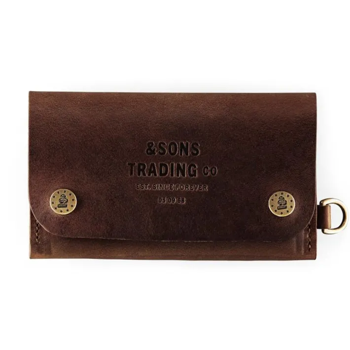 &SONS Leather Goods-Brown Leather Wallet