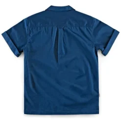 &SONS Tops-Club Shirt Koi Carp Embroidered Blue