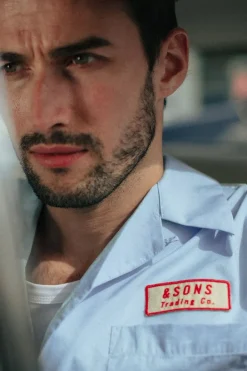 &SONS Tops-Club Shirt Sky Blue