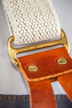 &SONS Bottoms & Shorts-Cream Leather Braces