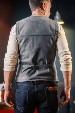 &SONS Waistcoats-Grey Lincoln Waistcoat / Vest