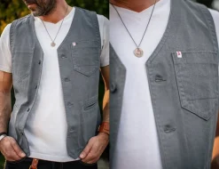 &SONS Waistcoats-Grey Lincoln Waistcoat / Vest