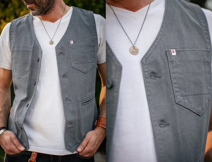 &SONS Waistcoats-Grey Lincoln Waistcoat / Vest