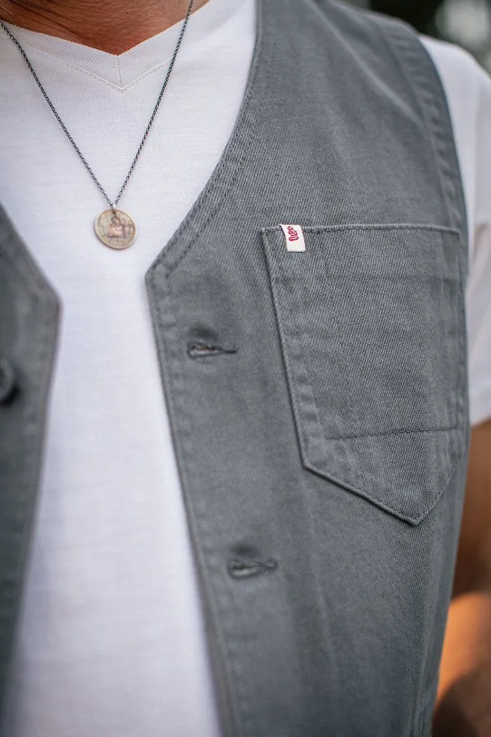 &SONS Waistcoats-Grey Lincoln Waistcoat / Vest