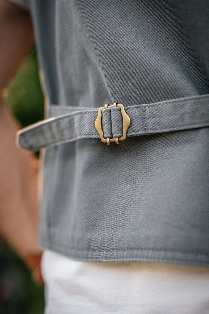 &SONS Waistcoats-Grey Lincoln Waistcoat / Vest