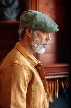 &SONS Knitwear-Jackson Baker Boy Cap - Army Green