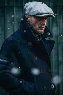 &SONS Headwear-Jackson Traditional Baker Boy Hat - Light Grey