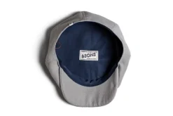 &SONS Headwear-Jackson Traditional Baker Boy Hat - Light Grey