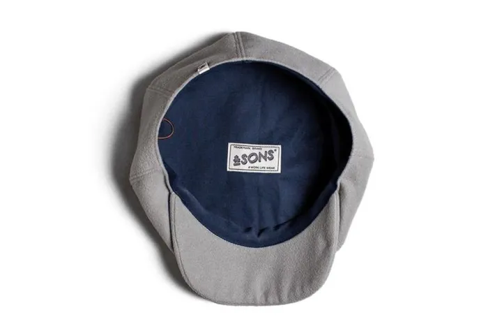 &SONS Headwear-Jackson Traditional Baker Boy Hat - Light Grey