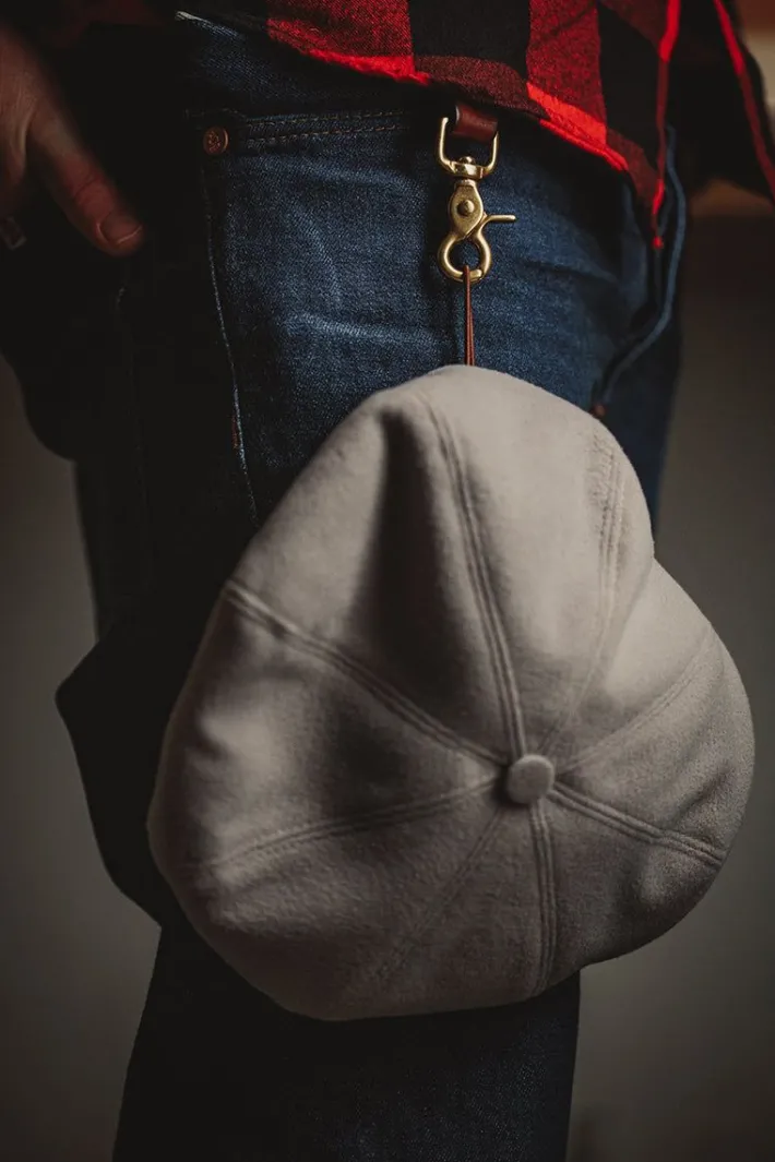 &SONS Headwear-Jackson Traditional Baker Boy Hat - Light Grey