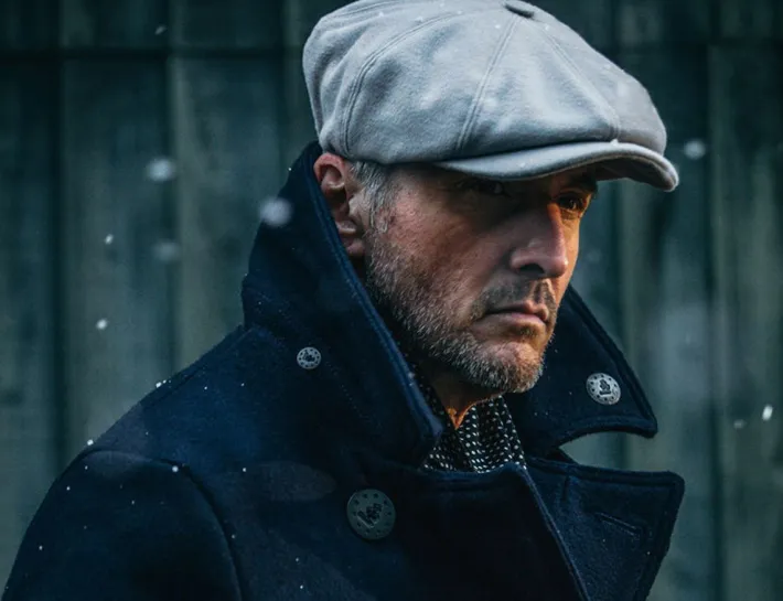 &SONS Headwear-Jackson Traditional Baker Boy Hat - Light Grey