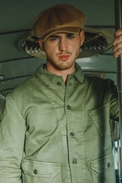 &SONS Knitwear-Jackson Traditional Baker Boy Hat - Tan