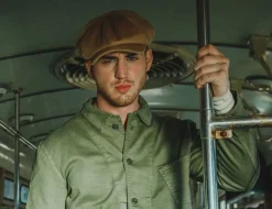 &SONS Knitwear-Jackson Traditional Baker Boy Hat - Tan