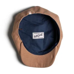 &SONS Knitwear-Jackson Traditional Baker Boy Hat - Tan
