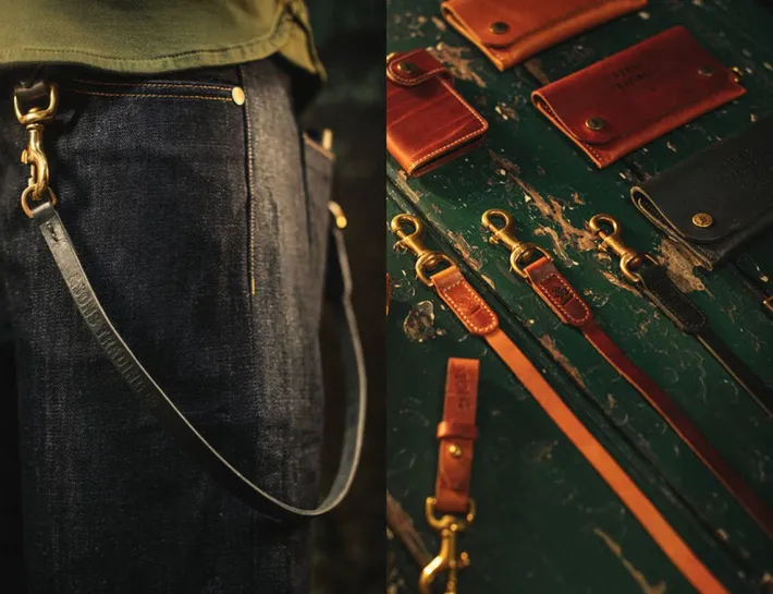 &SONS Leather Goods-Leather Lanyard - Black