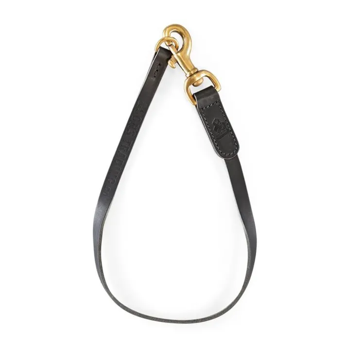 &SONS Leather Goods-Leather Lanyard - Black