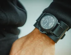 &SONS Leather Goods-Leather Watch / Wrist Cuff Black