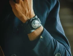 &SONS Leather Goods-Leather Watch / Wrist Cuff Black