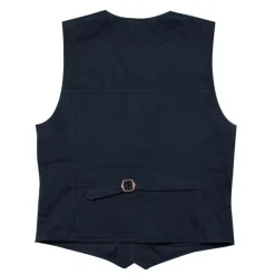 &SONS Waistcoats-Navy Lincoln Waistcoat / Vest