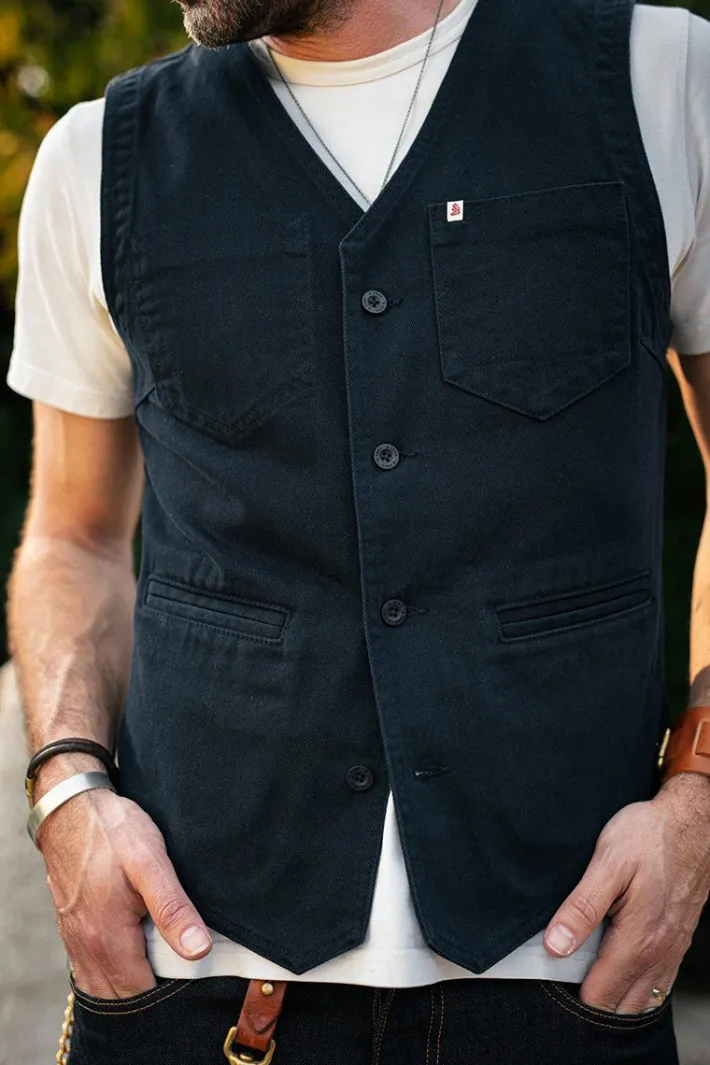 &SONS Waistcoats-Navy Lincoln Waistcoat / Vest